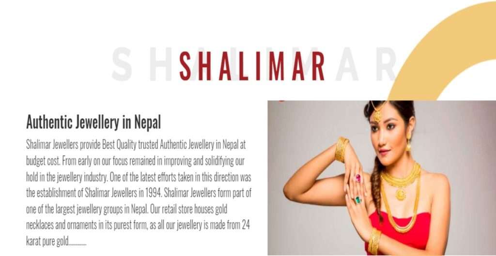 Shalimar Jewellers-Gold Price in Nepal today